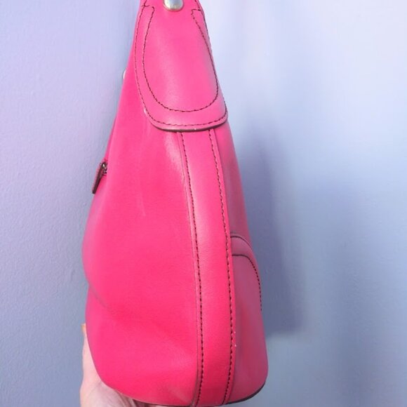 Etienne Aigner Smooth Leather Pink Hobo/Shoulder Bag Scottsdale Collection FLAWS - Picture 6 of 16